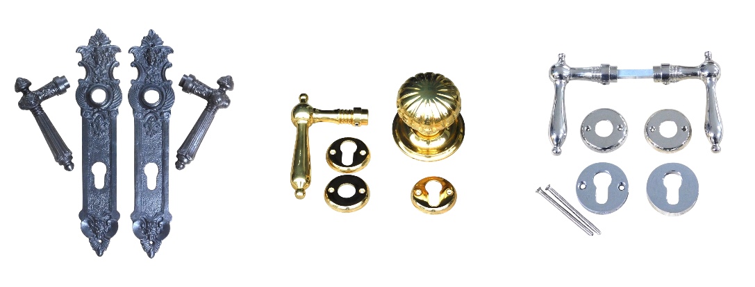 Ensembles complets de ferrures de porte - classiques et haut de gamme