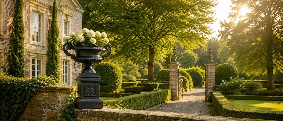 Vous souhaitez acheter un vase de jardin en fonte ? Grand, lourd et imposant !