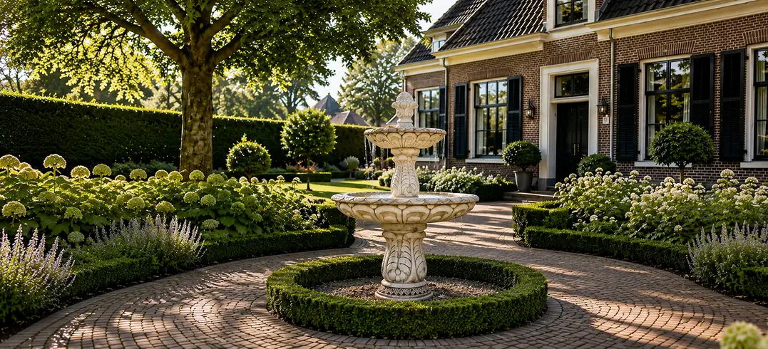 Standbrunnen | klassische Wasserspiele aus Stein und Aluminium