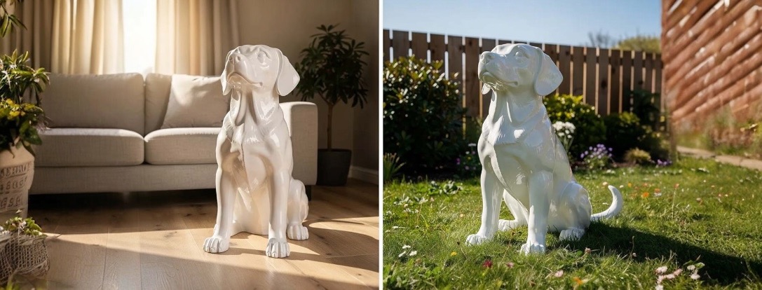Große und kleine Hundefiguren für drinnen und draußen | aus Kunststoff