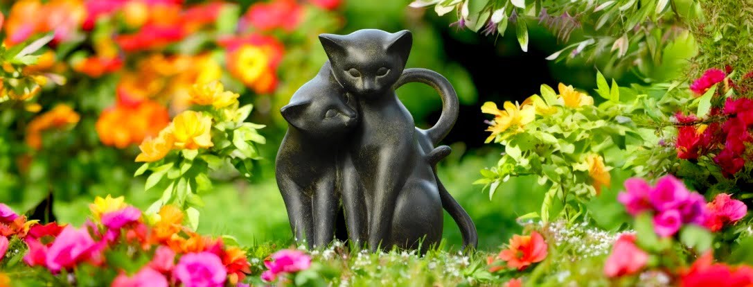 Katten - en poezen beelden | kunststof figuren