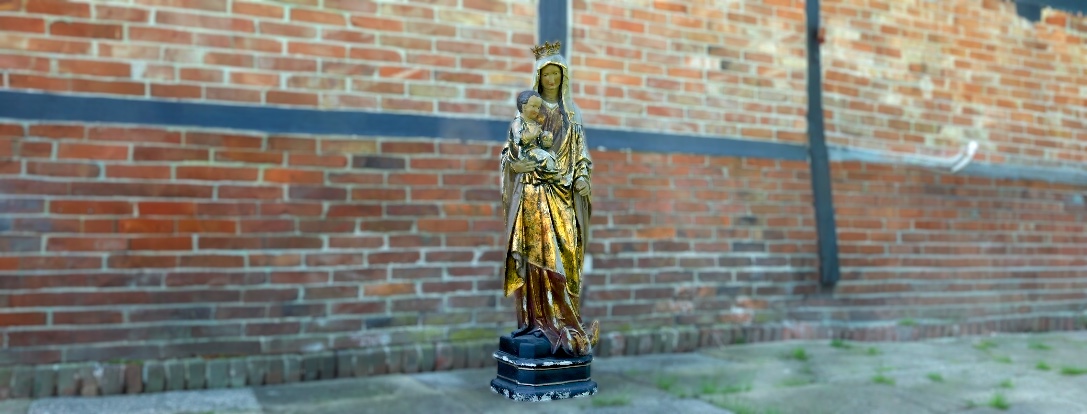 Statues classiques de Marie avec l'enfant Jésus