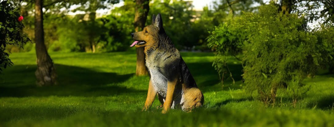 Gartenfiguren von Hunden | Schäferhunde aus Kunststoff und mehr