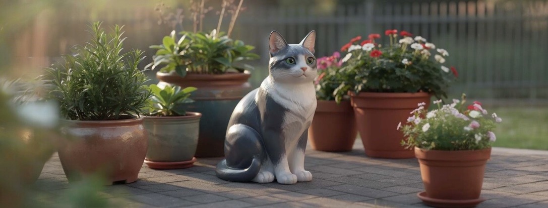 Katten en poezen van kunststof | tuinbeelden en leuke sculpturen