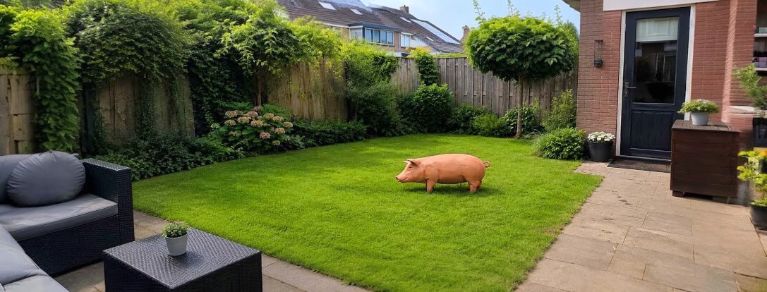 Tuinbeelden van varkens en zwijnen | kunststof figuren