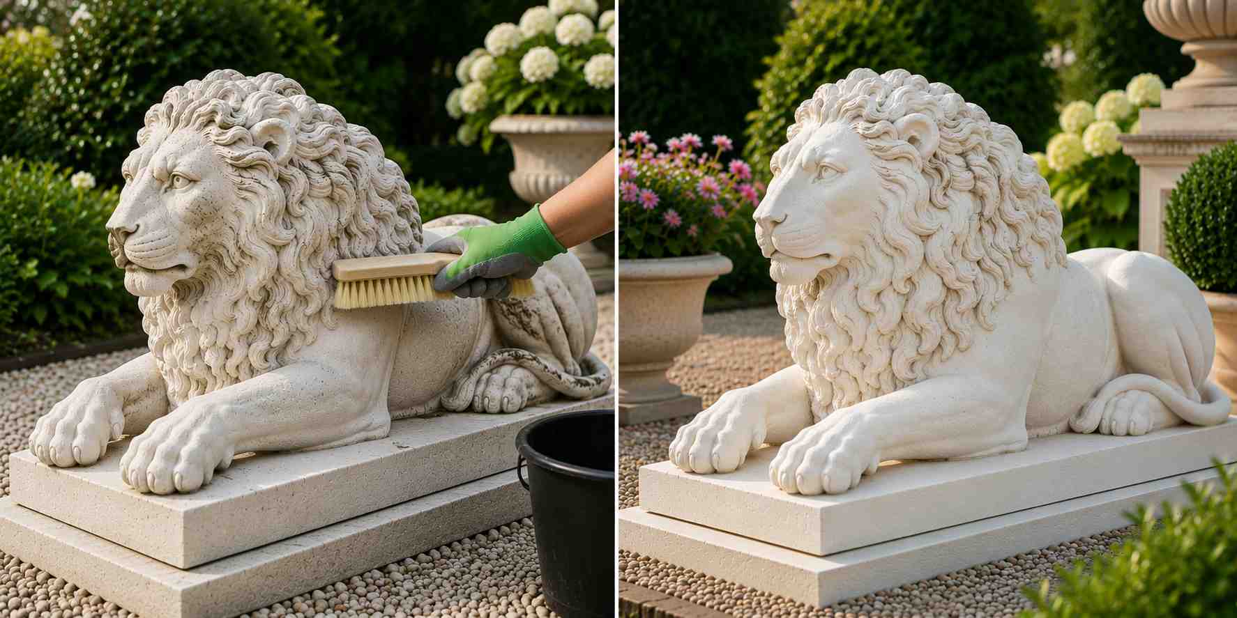 Wie pflegt man Gartenstatuen aus Stein und Beton? Die Antwort finden Sie in diesem Blog!