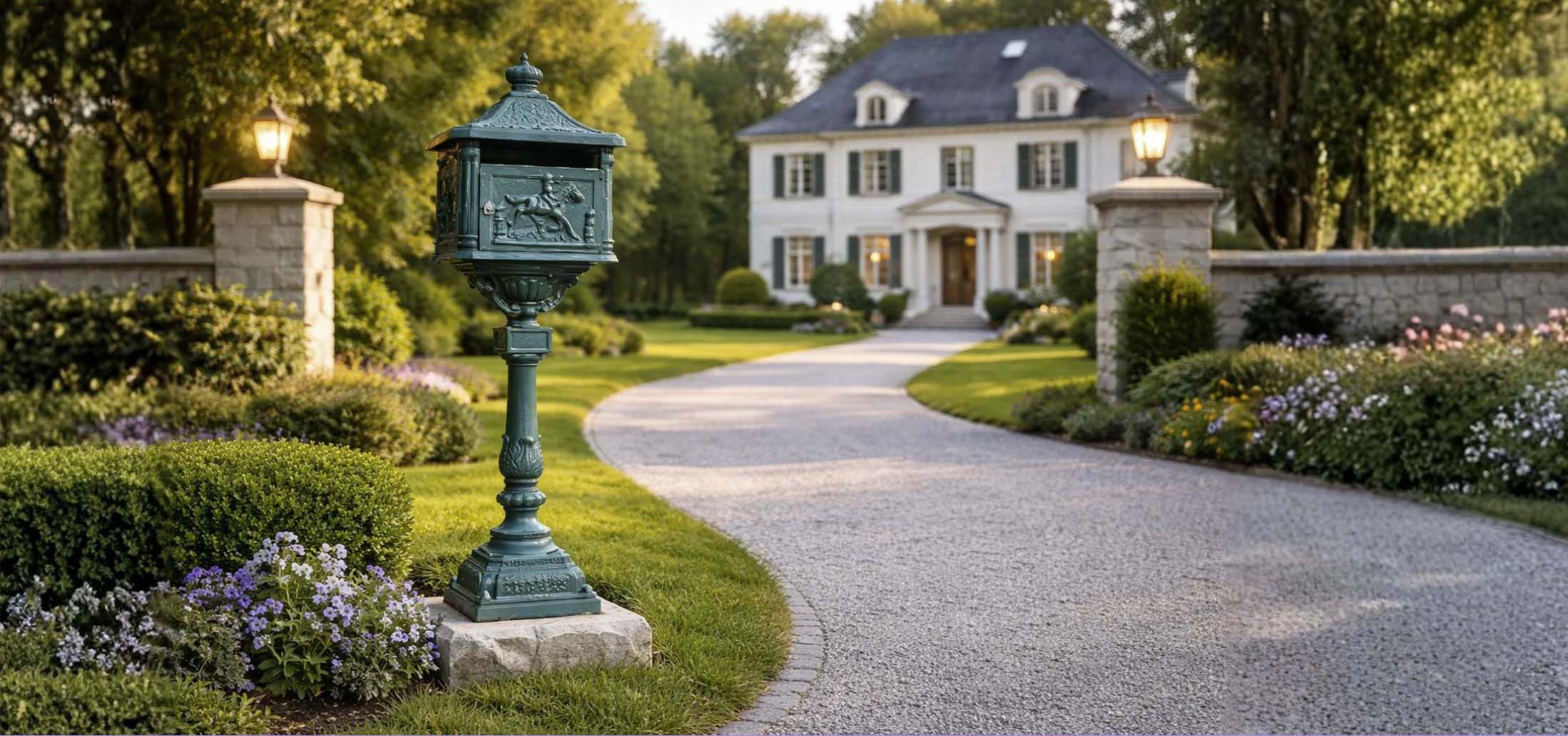 Staande gietijzeren & aluminium brievenbussen | klassieke postbussen