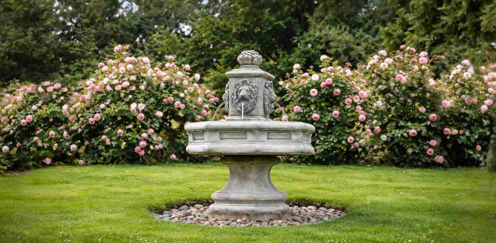 Standbrunnen | klassische Wasserspiele aus Stein und Aluminium
