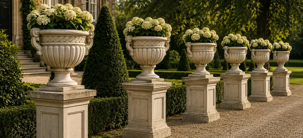 Tuinvazen als exclusieve decoratie | sierlijk met bloemen