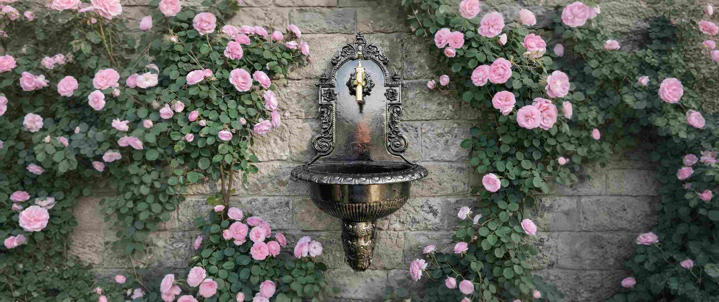 Wandbrunnen für den Außenbereich | klassisch | Aluminium und Gusseisen