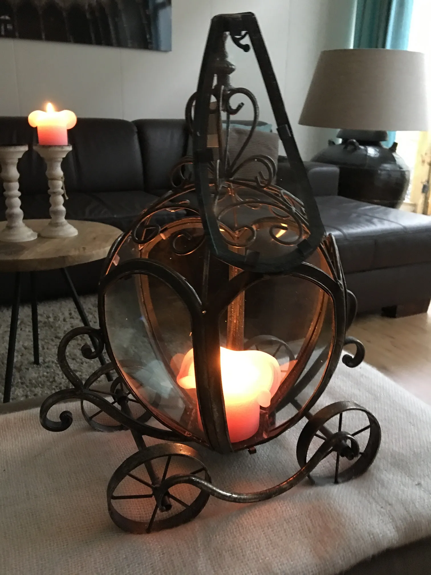 Vorbildlich Metallkutschen-Kerzenhalter, sehr schön - webshop decoratie dé in huis! - houseandgarden.shop voor het om én