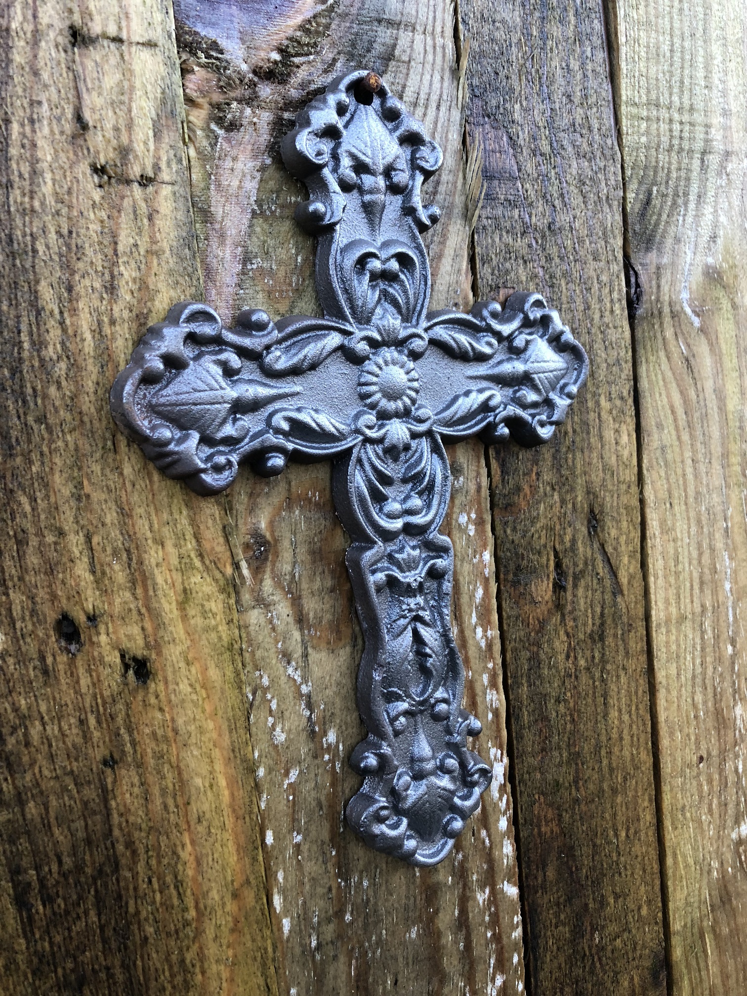 Kruis gemaakt van gietijzer, tuinbeeld / decoratie