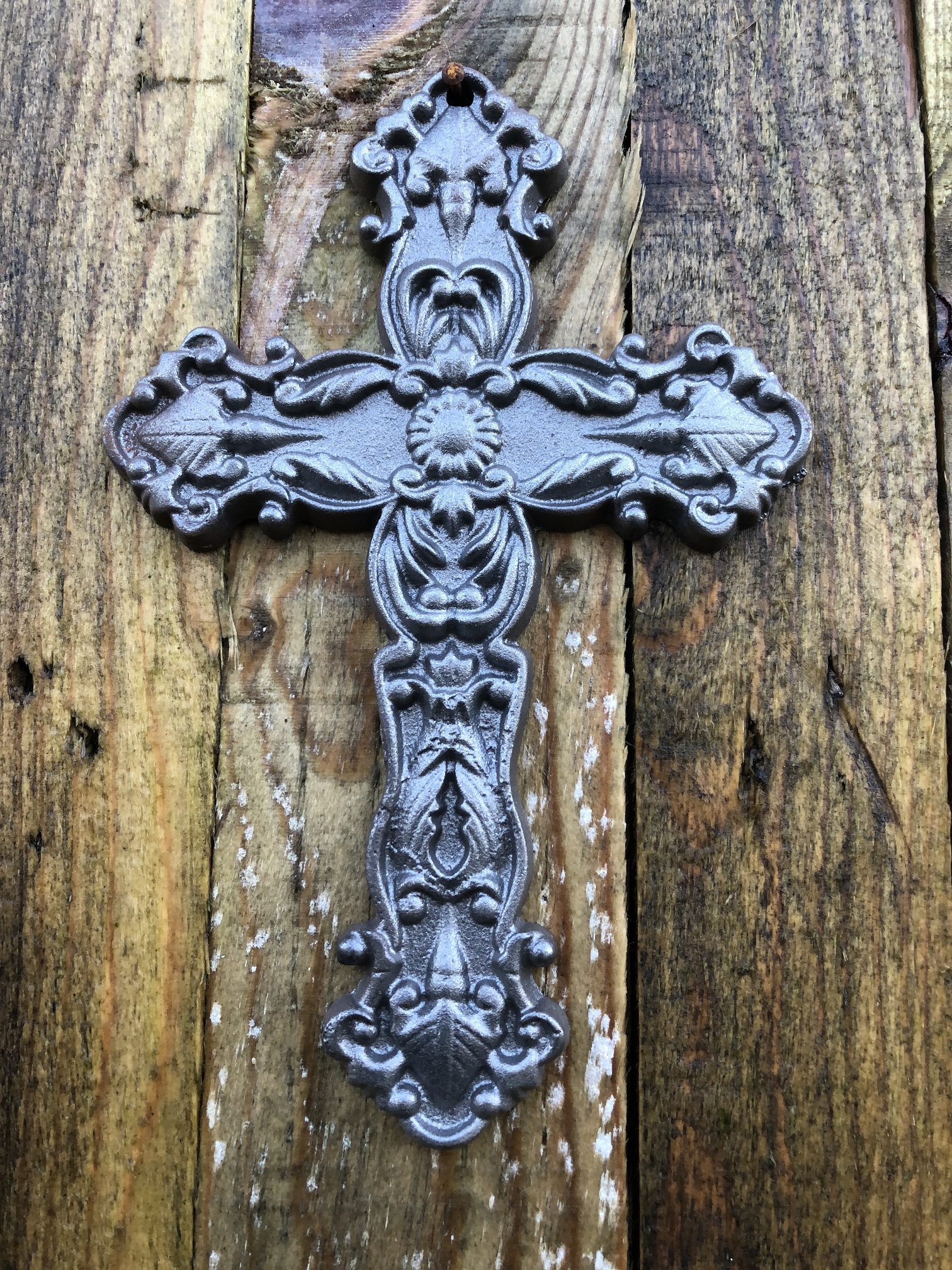 Kruis gemaakt van gietijzer, tuinbeeld / decoratie