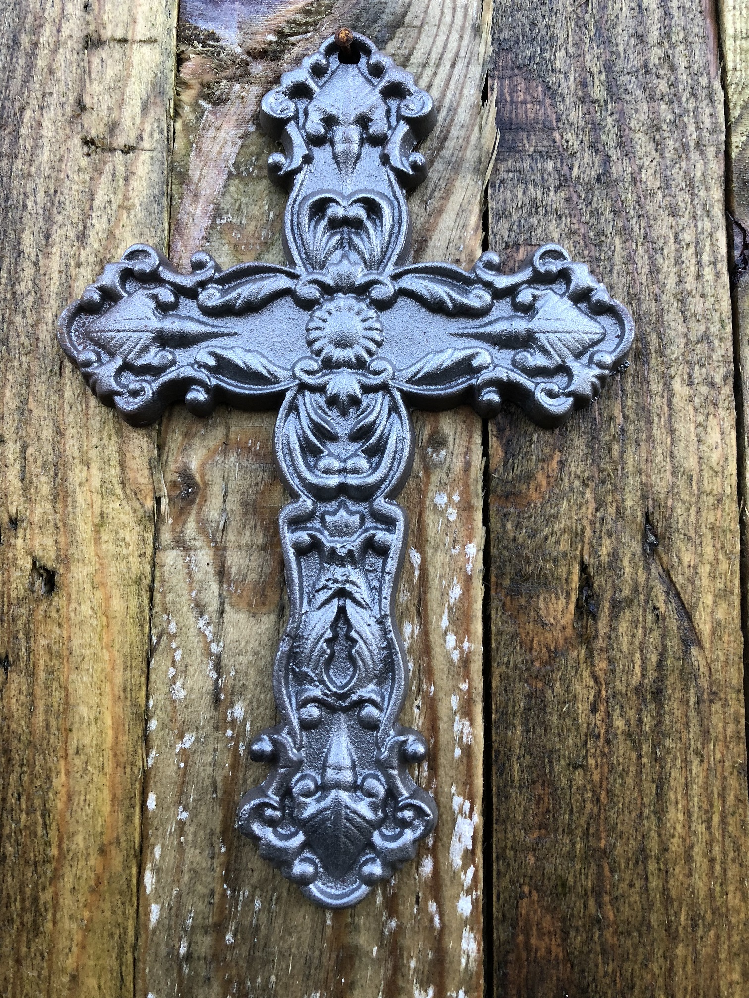 Kruis gemaakt van gietijzer, tuinbeeld / decoratie