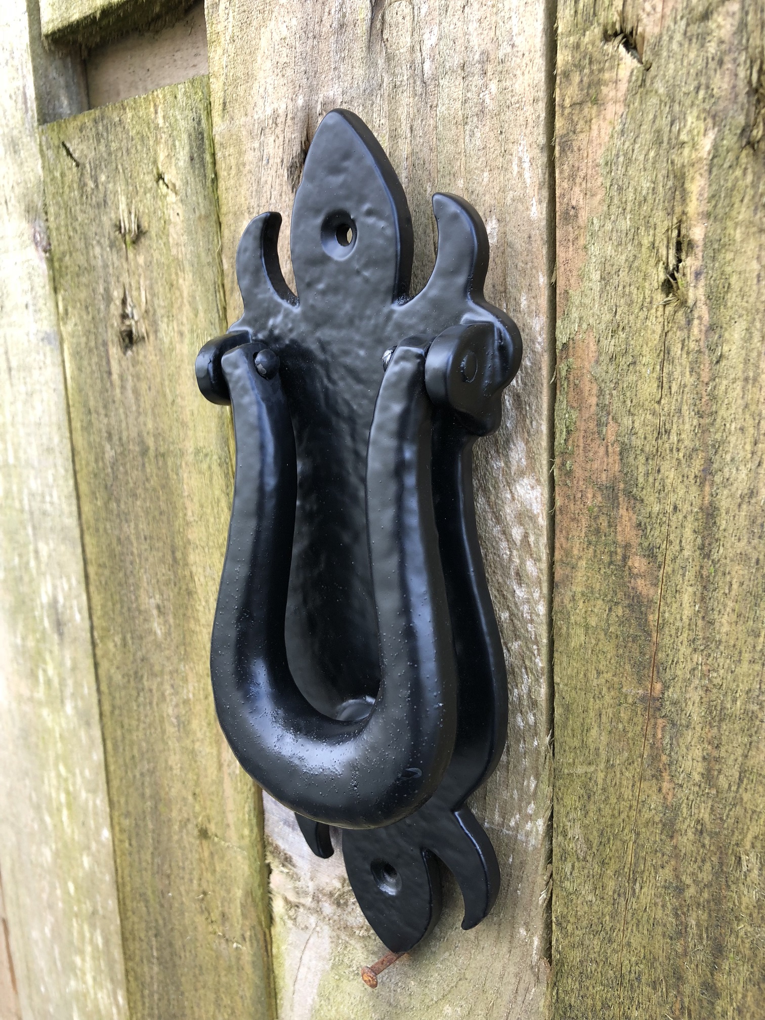 Deurklopper ijzer - als antieke deurklopper, Scorpio-rustiek-zwart