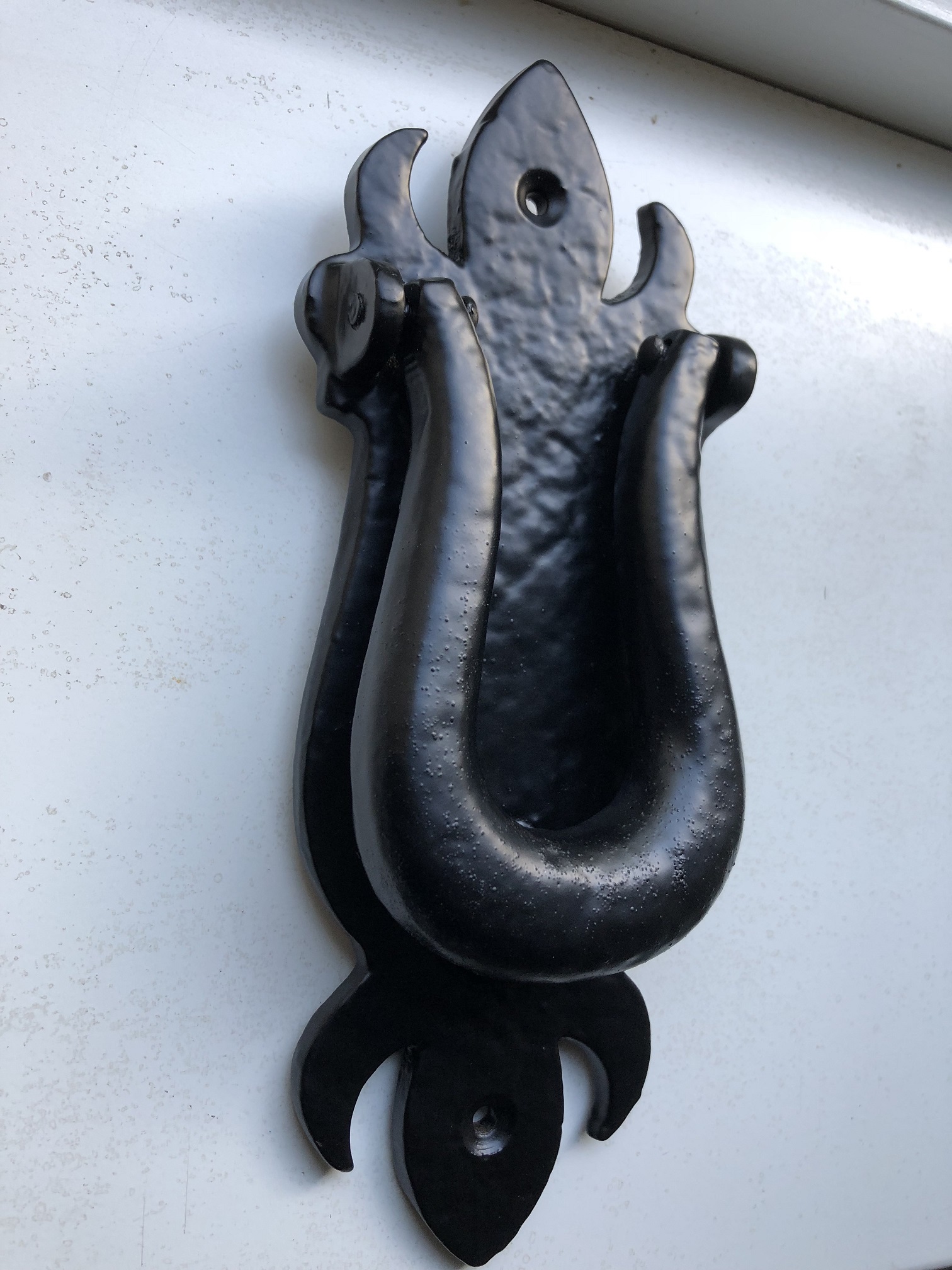 Deurklopper ijzer - als antieke deurklopper, Scorpio-rustiek-zwart