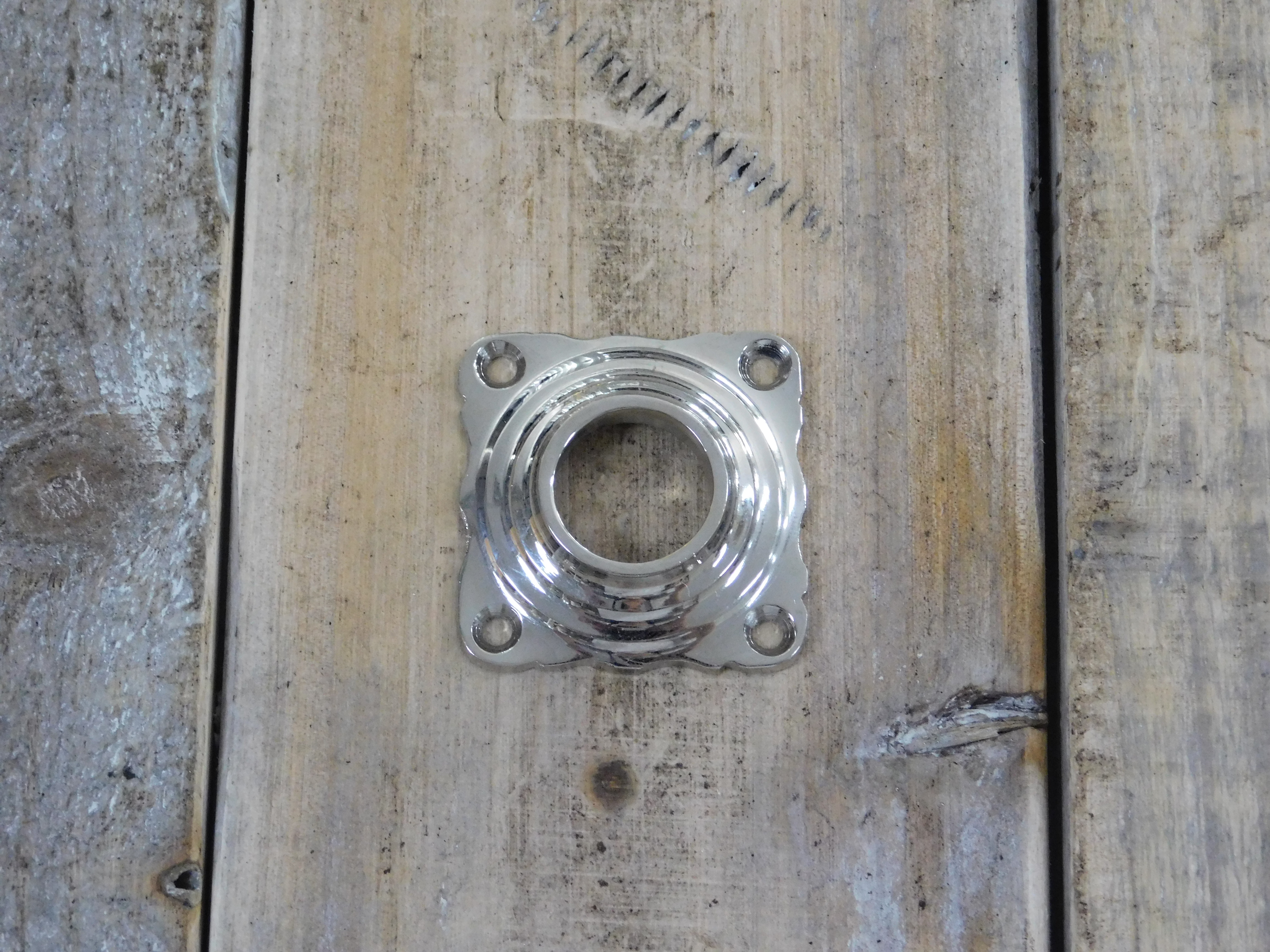 Rosette in Nickel glänzend, Tür-Rosetten Drückerrosetten Zimmertüren