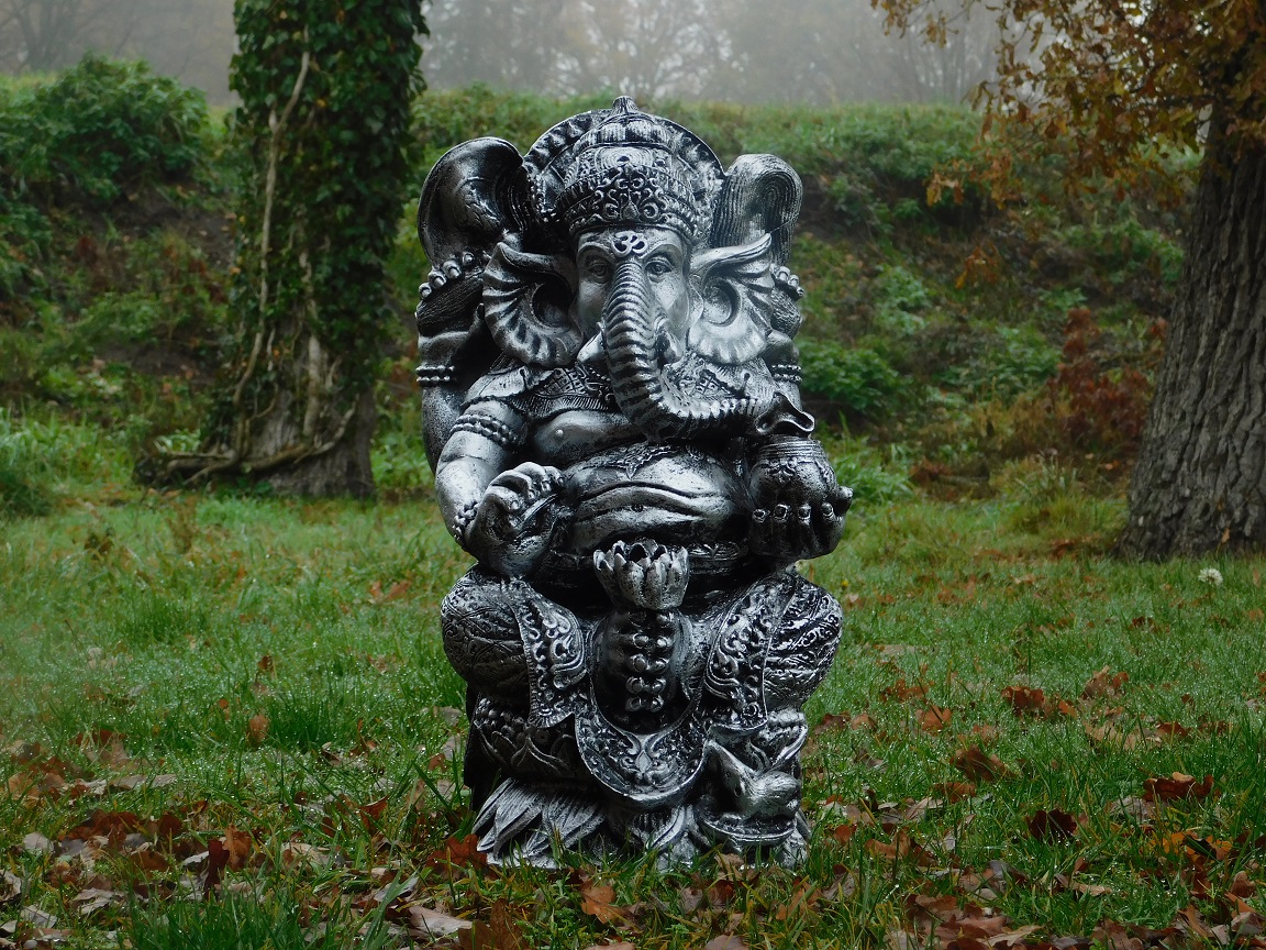 Gartenstatue Ganesha, Gartendekoration Hinduismus, Statue
