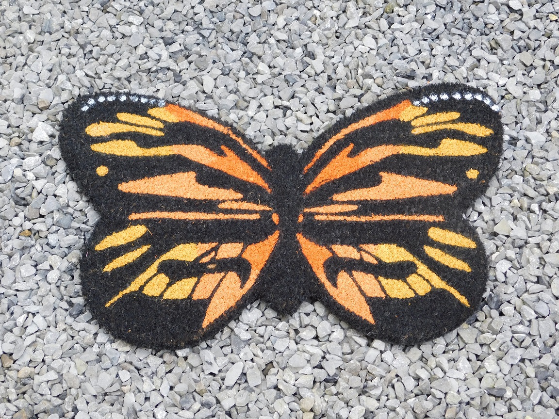 Fußmatte Kokos mit Schmetterling