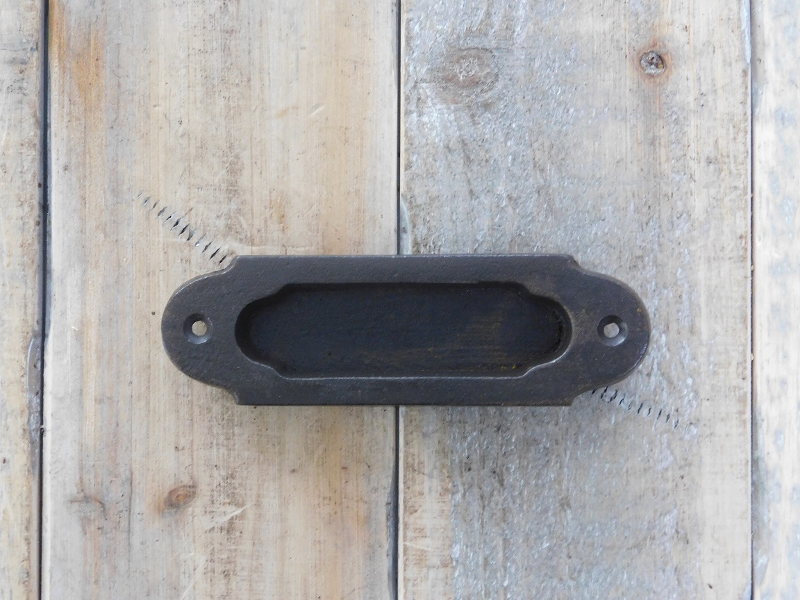 Handvat / greep voor schuifdeuren - antiek ijzer (donkerbruin)