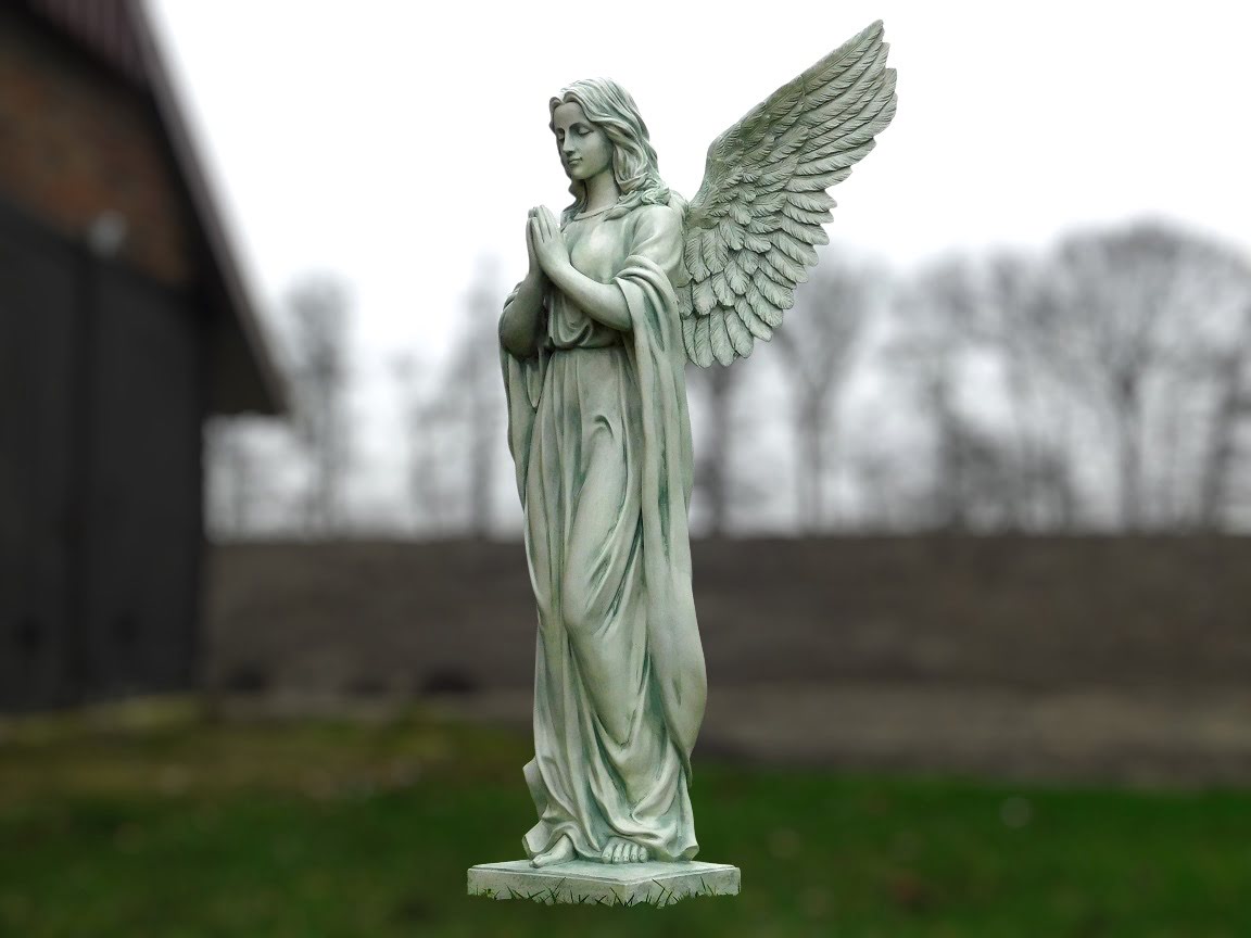 Goetland Engel Beeld Engelen Beeldje Figuur Standbeeld Cadeau Gebed Tuin Sympathie Geschenk Engel Decoratie Decor Kunsthars 22 cm