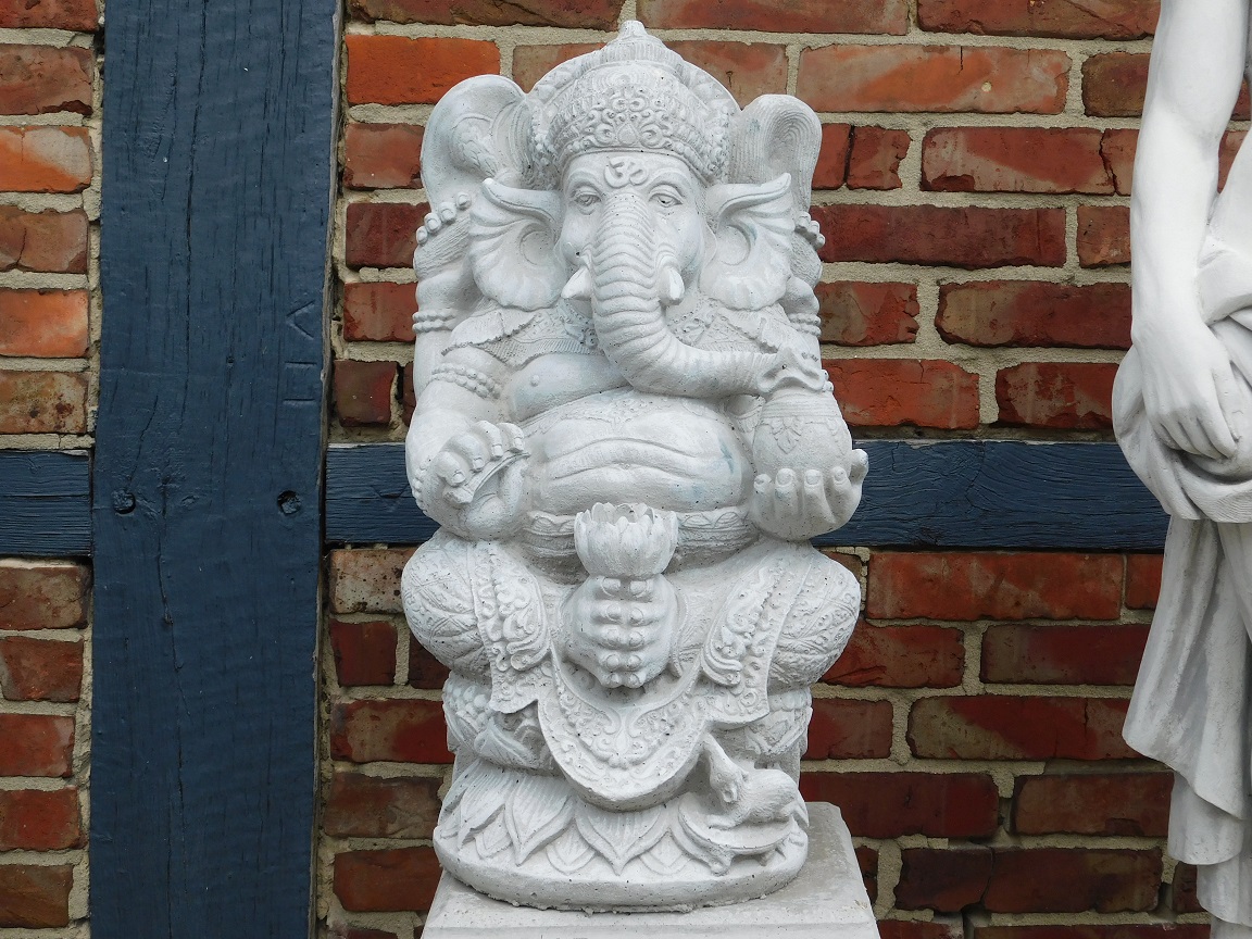 Statue Ganesha 1, ein hinduistischer Gott, Vollsteinstatue!
