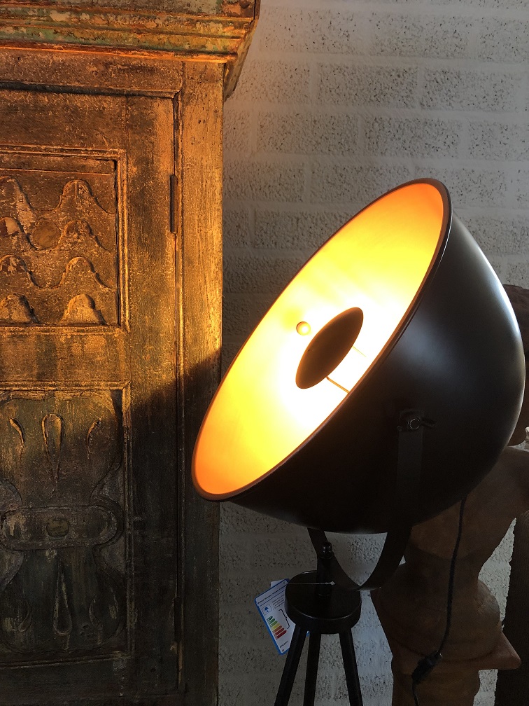 Industriele staande lamp Eliaz, metaal, prachtig design van een bekend merk!
