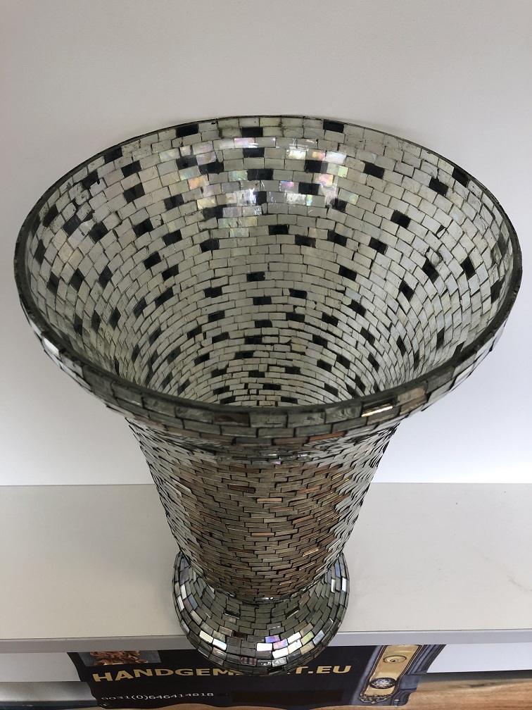 Vase Windlicht, Schornstein moz chrystal, mit gespiegeltem Disco-Effekt