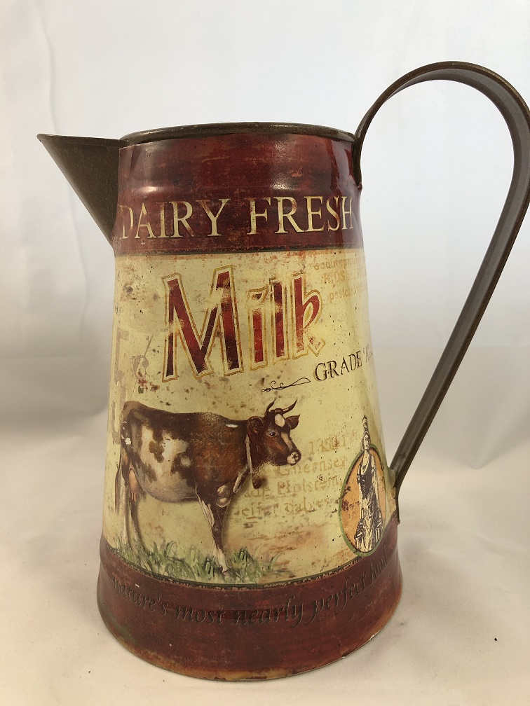 Milchkännchen mit Kuh, Vintage Krug, schön als Blumenvase