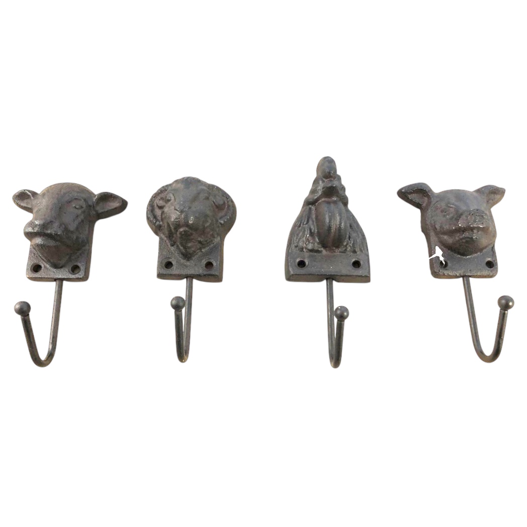Gadpiparty 2 Stuks Vintage Hangers Met Gietijzeren Hoefijzervormige Wanddecoratiehaken Decoratieve Kapstokhaken Voor De Hal En Slaapkamer