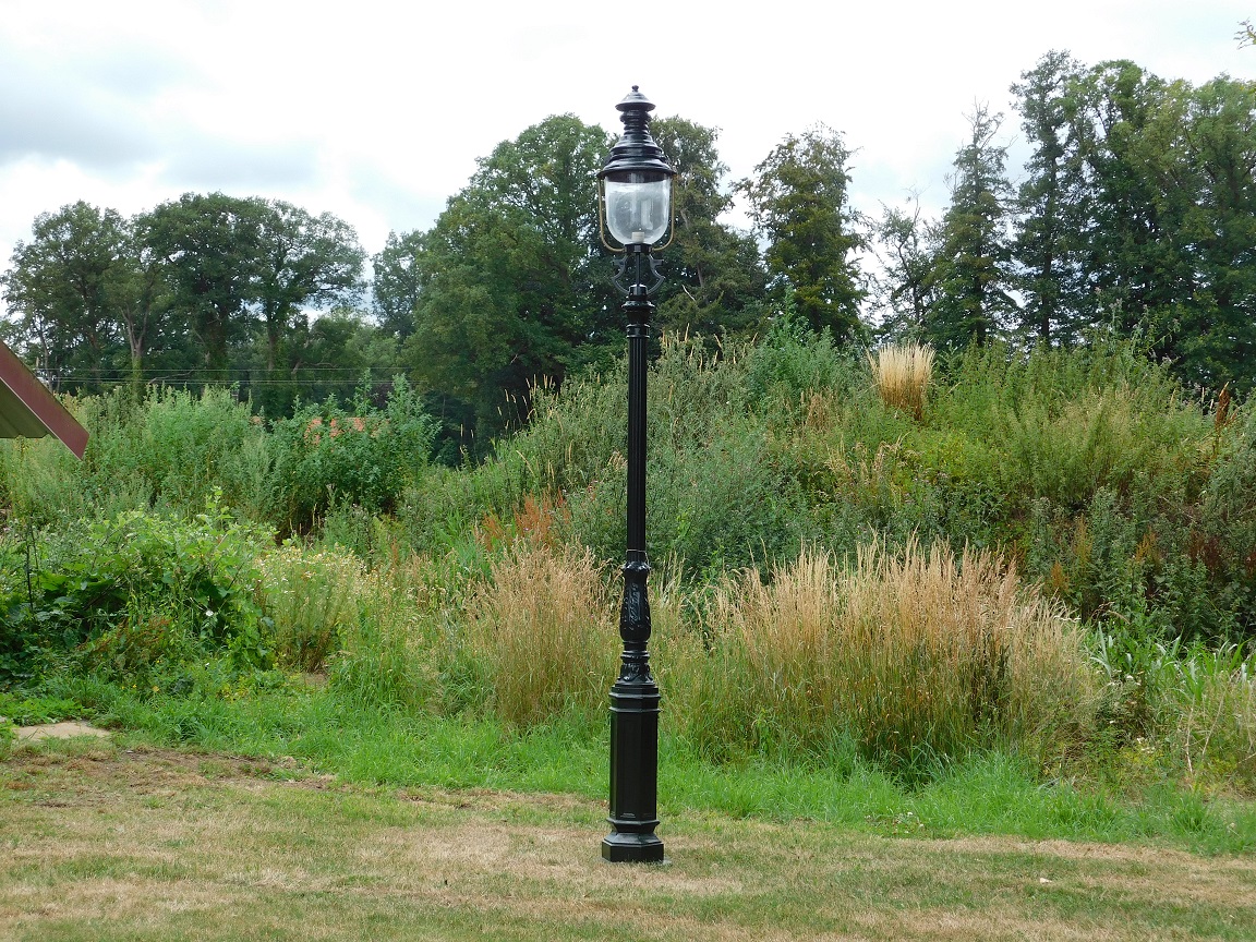 Tuinlantaarn, nostalgische / klassieke buitenverlichting, donkergroen, 290 cm - tuinverlichting
