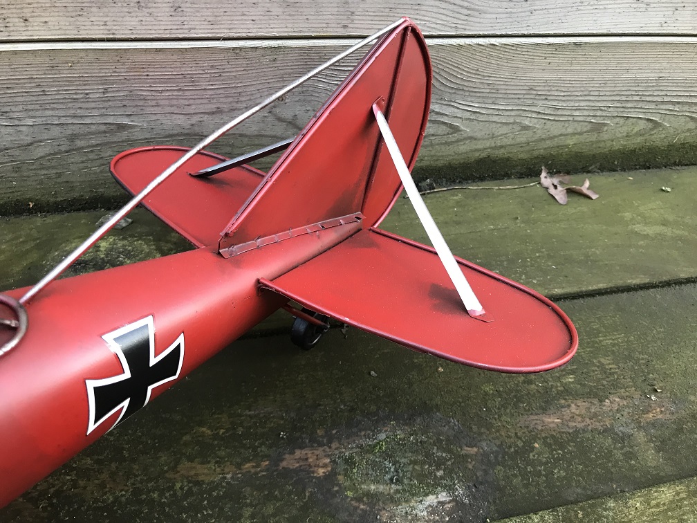Metalen schaalmodel van een vliegtuig uit de WW2, een Luftwaffe schaalmodel