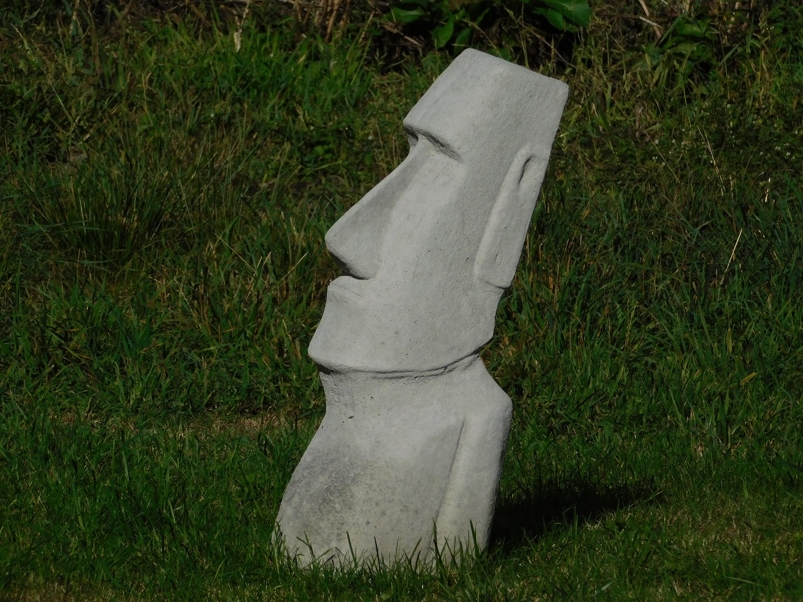 Beeld Moai XXL tuinbeeld MOAI eiland raw, vol steen