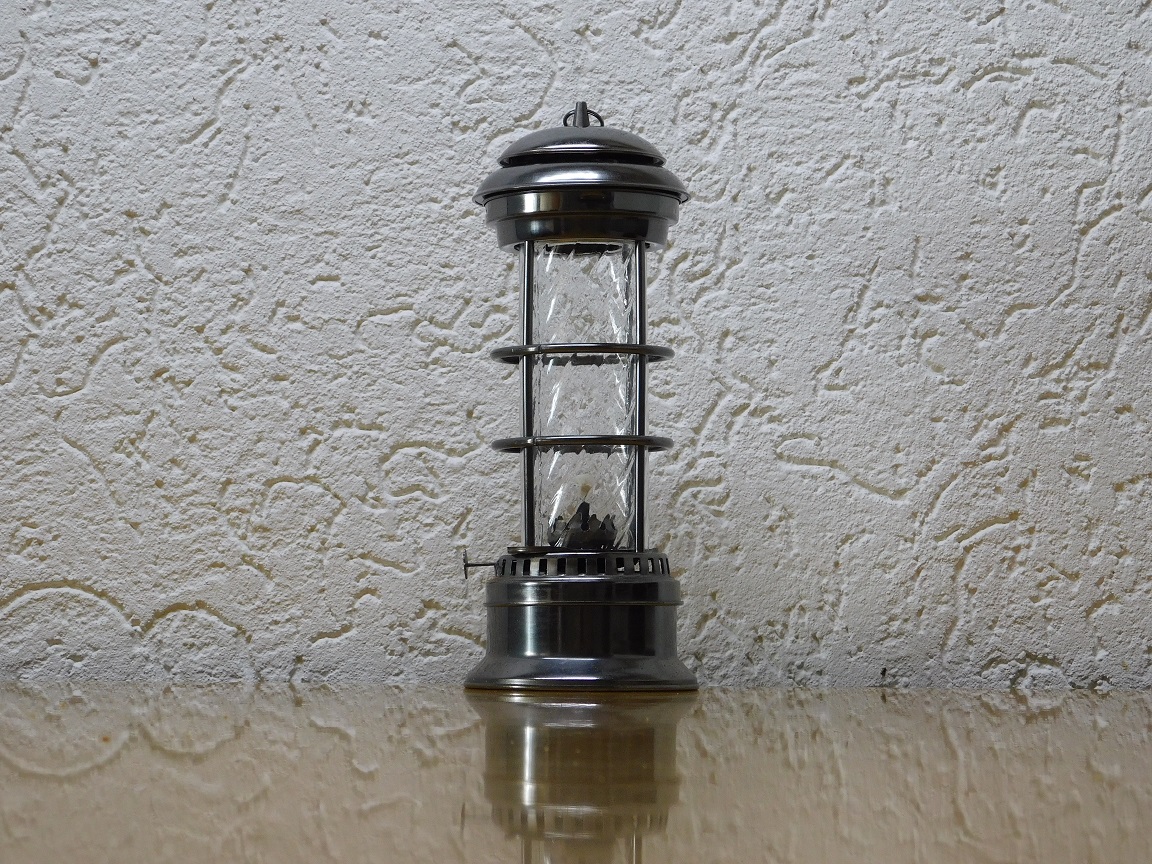 Petroleumlamp - rust-iron-old look-met glas - 30cm