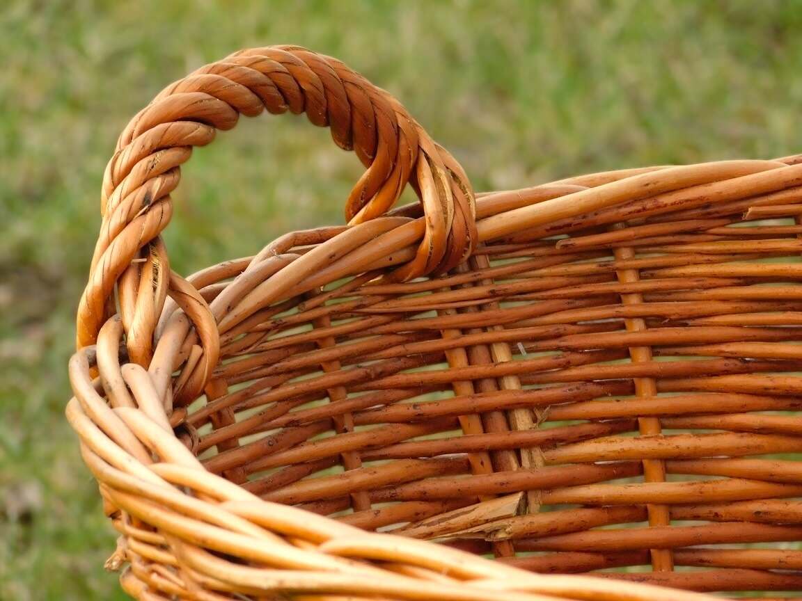 Vintage Weidenkorb – groß – Rattan – für Decken und mehr