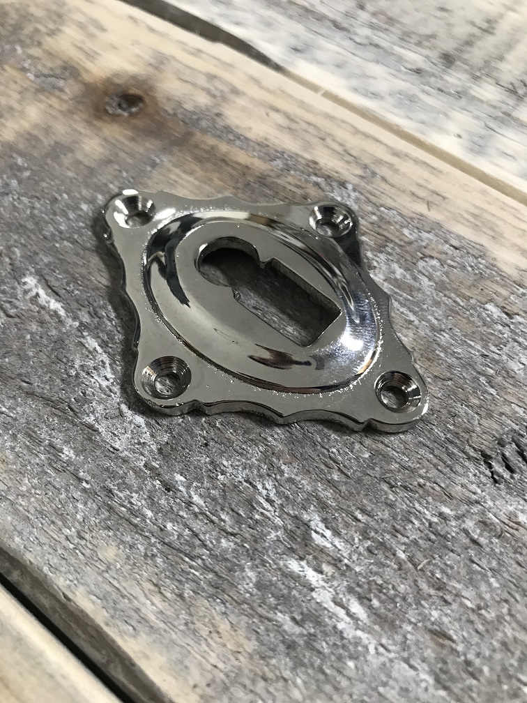 Rosette, Nickel glänzend, Schlüsselloch-Rosette, Schlossrrosette für Türen