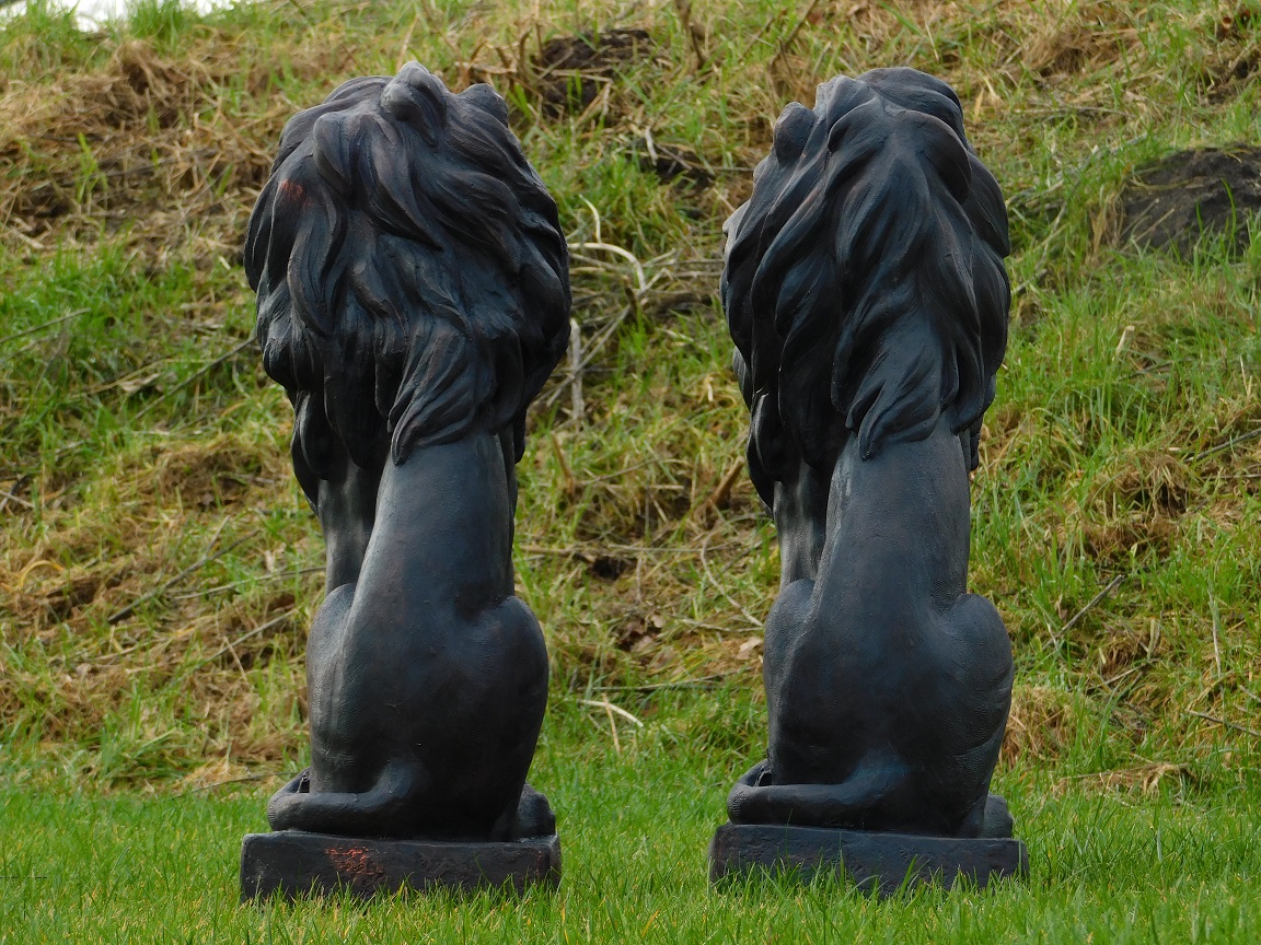 Set Löwen 75 cm - Links und rechts - Polystone