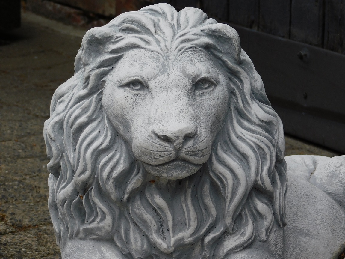 Set liggende leeuwen - vol steen