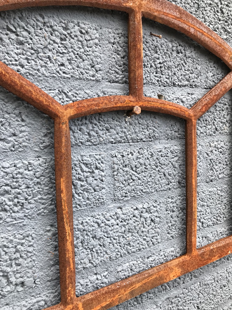 Fenêtre Ornementale De Grange Style Antique - Fonte/rouille - 38x76 Cm - Aubaho