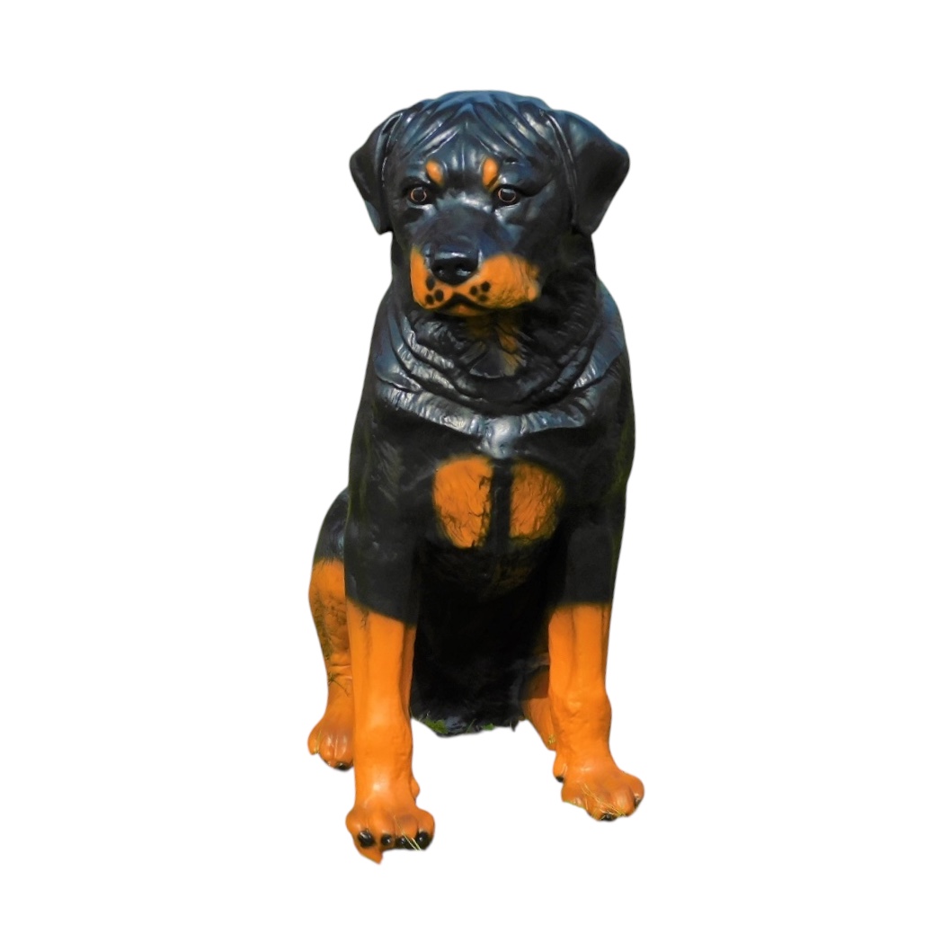 Prachtig polystonen beeld van een rottweiler