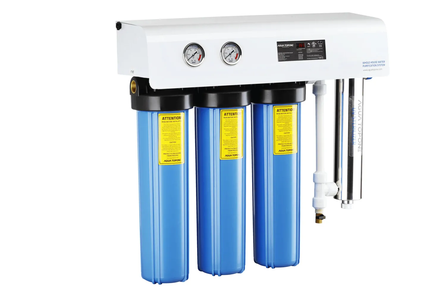 Wasserreinigungsanlage für Zuhause, Trinkwasserfilter, UV 