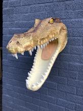 Tête de crocodile - polystone - 72 cm - détaillée