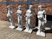 Ensemble de 4 déesses - saisons - statues en pierre - 100 cm