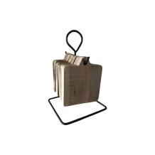 Plankhouder met 6 kleine houten planken / dienbladen