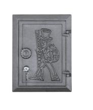Porte de nettoyage en fonte avec serrure, non traitée en couleur