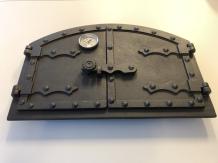 Porte du four en fonte, authentique porte de four à pizza avec indicateur de température