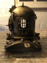 Maritimer Taucherhelm in Messingoptik, wunderschön!