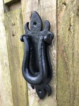 Heurtoir de porte en fer, comme heurtoir de porte antique, Scorpio rustique noir