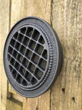 Lüftungsgitter, Kamin Ventilation rund, Alu schwarz