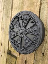 Verstellbares Lüftungsgitter, rundes Kamingitter, Alu schwarz